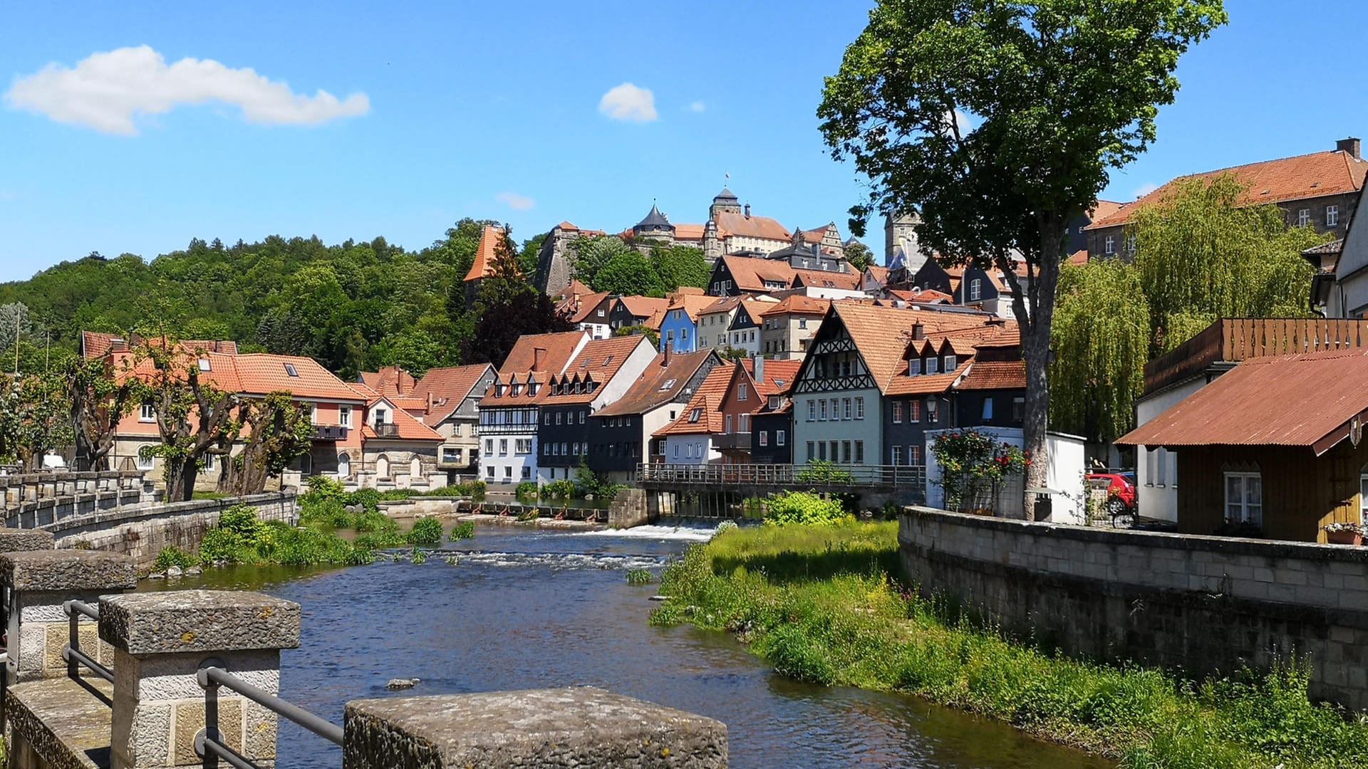 Platz 9: Kronach. Das Stadtbild von Kronach wird geprägt von der Altstadt mit Sandstein- und Fachwerkhäusern.