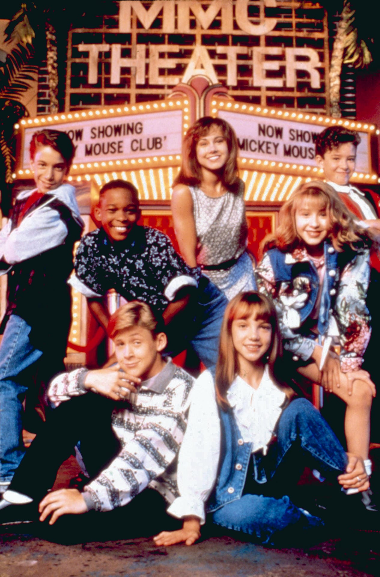 "The All New Mickey Mouse Club" Anfang der Neunziger: Nikki DeLoach, Justin Timberlake, Christina Aguilera, Britney Spears, Ryan Gosling, T.J. Fantini und Tate Lynche.