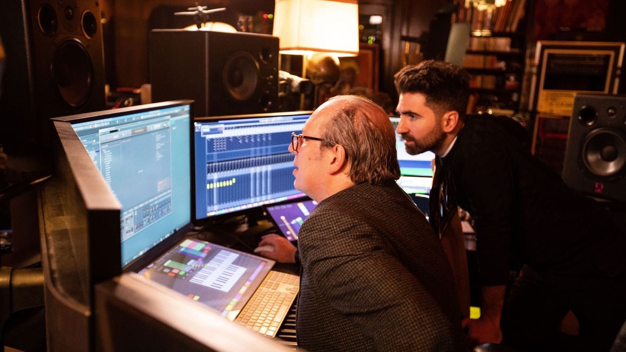 Ton-Tüftler: Filmkomponist Hans Zimmer (l) und Renzo Vitale arbeiten am Soundtrack eines Fahrzeuges von BMW.