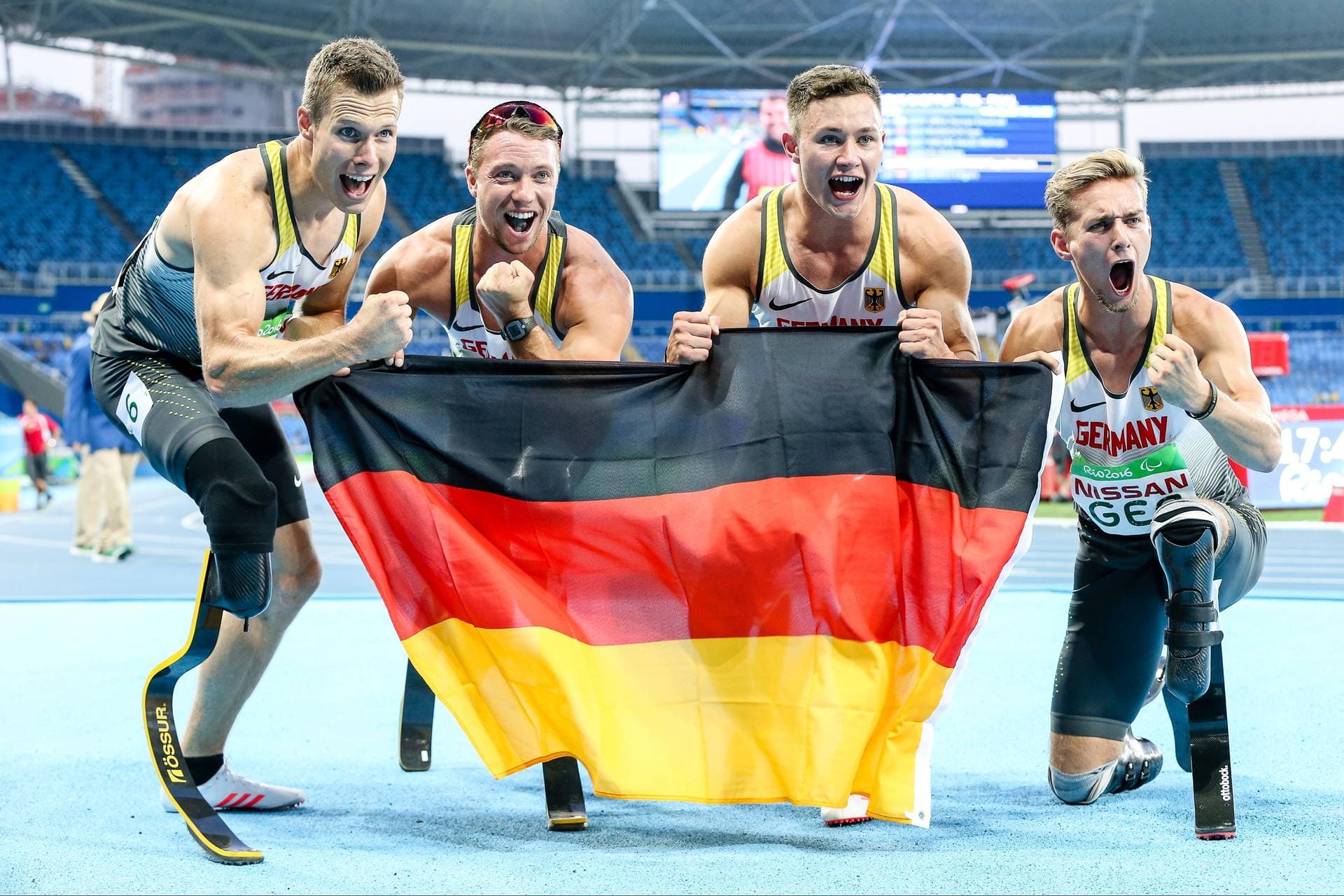 Die deutsche 4x100m-Staffel gewann in Rio 2016 Gold. Seit den ersten Paralympics 1960 in Rom haben deutsche Parasportler zahlreiche Medaillen gewonnen. In der Fotoshow sehen Sie einige der Erfolgreichsten.
