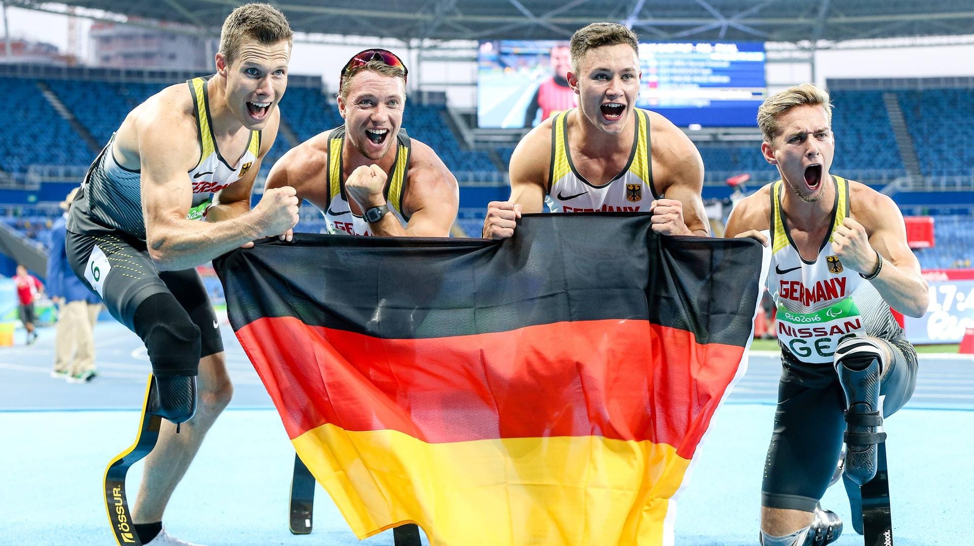 Die deutsche 4x100m-Staffel gewann in Rio 2016 Gold. Seit den ersten Paralympics 1960 in Rom haben deutsche Parasportler zahlreiche Medaillen gewonnen. In der Fotoshow sehen Sie einige der Erfolgreichsten.