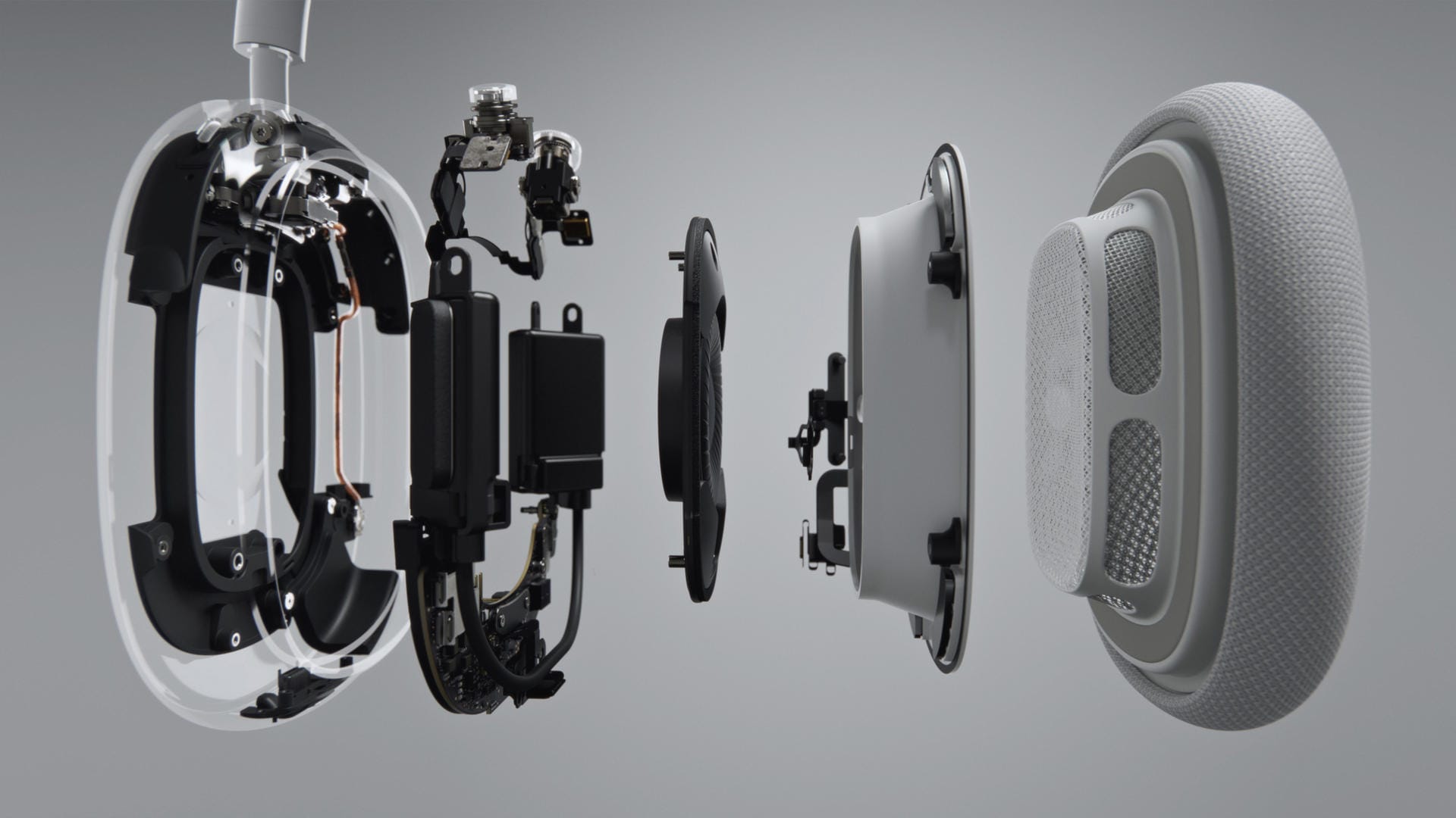 Kernelemente der Airpods Max sind die großen Treiber sowie integrierte Chips zur Sound-Berechnung.