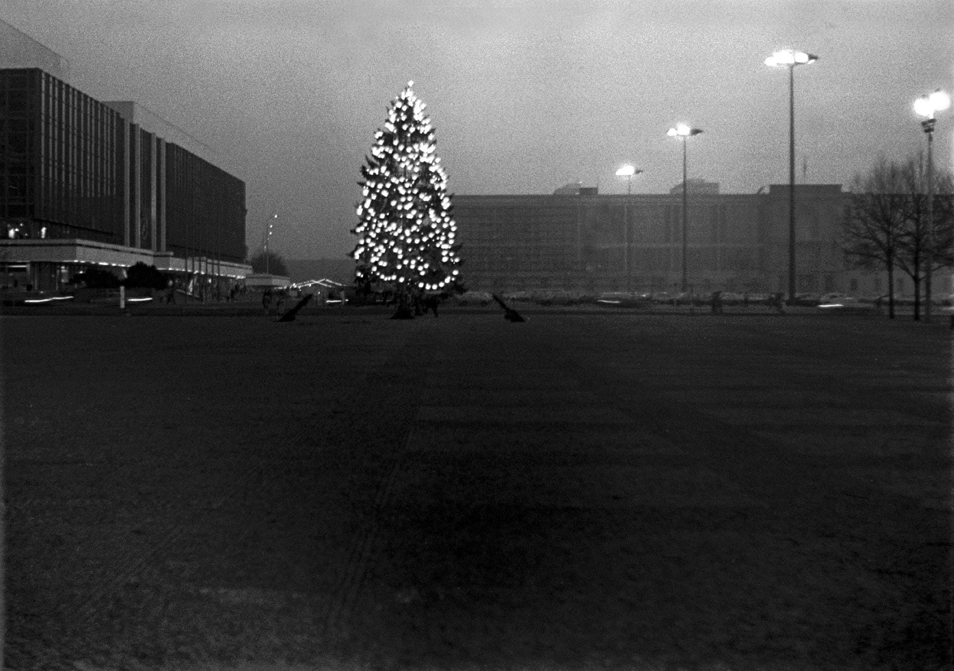 Lustgarten mit Weihnachtsbaum in Ost-Berlin