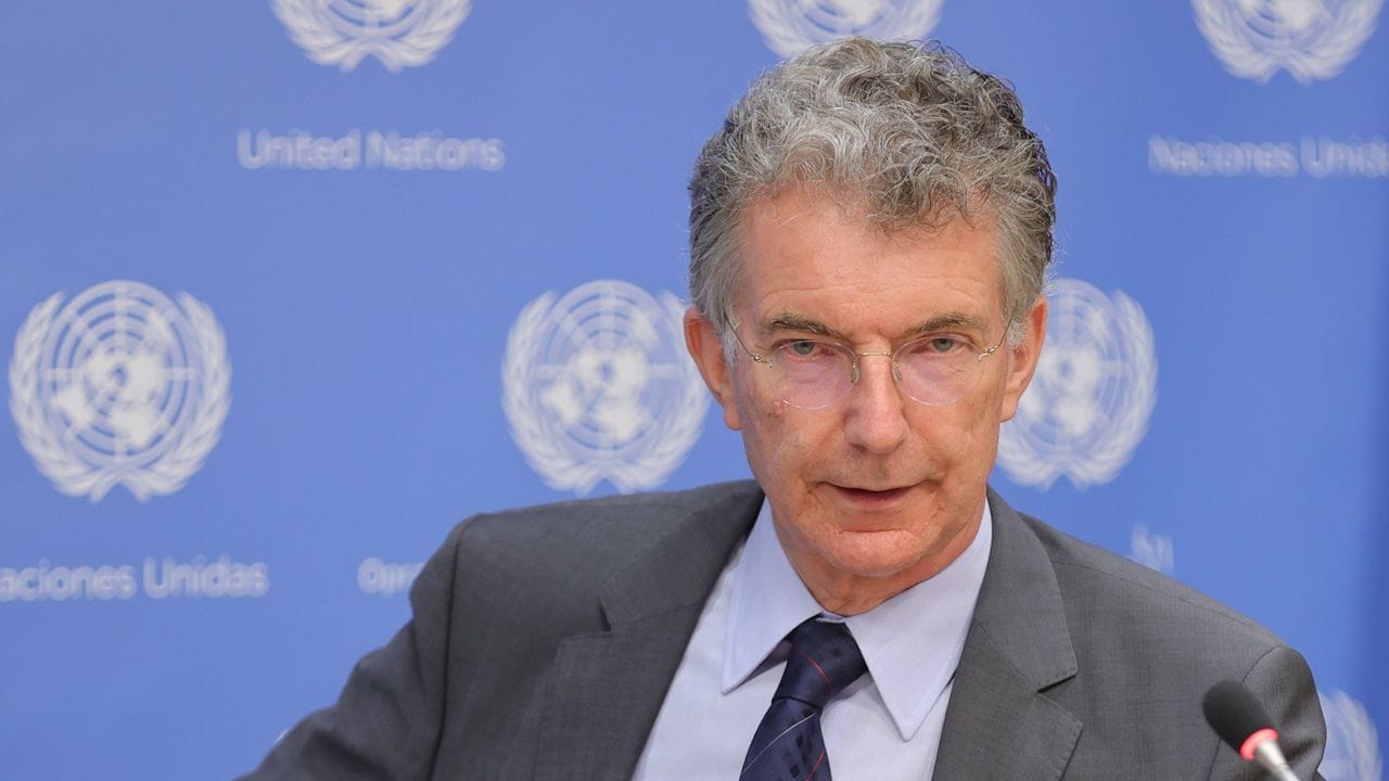 Christoph Heusgen, der deutsche UN-Botschafter, gibt im UN-Hauptquartier in New York eine Pressekonferenz zum Abschluss der deutschen Präsidentschaft im UN-Sicherheitsrat. Christoph Heusgen, der deutsche UN-Botschafter, gibt im UN-Hauptquartier in New York eine Pressekonferenz zum Abschluss der deutschen Präsidentschaft im UN-Sicherheitsrat.