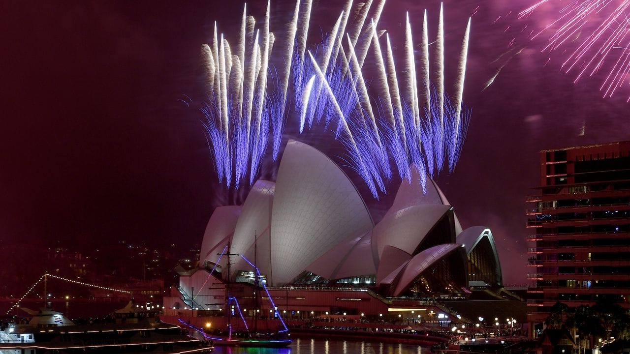 Das Feuerwerk in Sydney ist diesmal kurz ausgefallen.