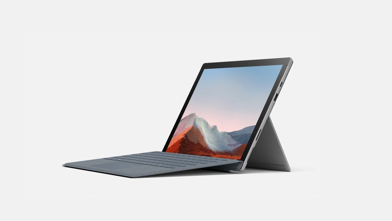 Beim Surface Pro 7+ können vertrauliche Daten auf einer SSD gespeichert werden, die sich entnehmen und sicher verwahren lässt. Beim Surface Pro 7+ können vertrauliche Daten auf einer SSD gespeichert werden, die sich entnehmen und sicher verwahren lässt.