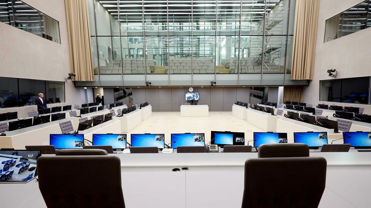 Der Gerichtssaal des Internationalen Strafgerichtshofes in Den Haag.