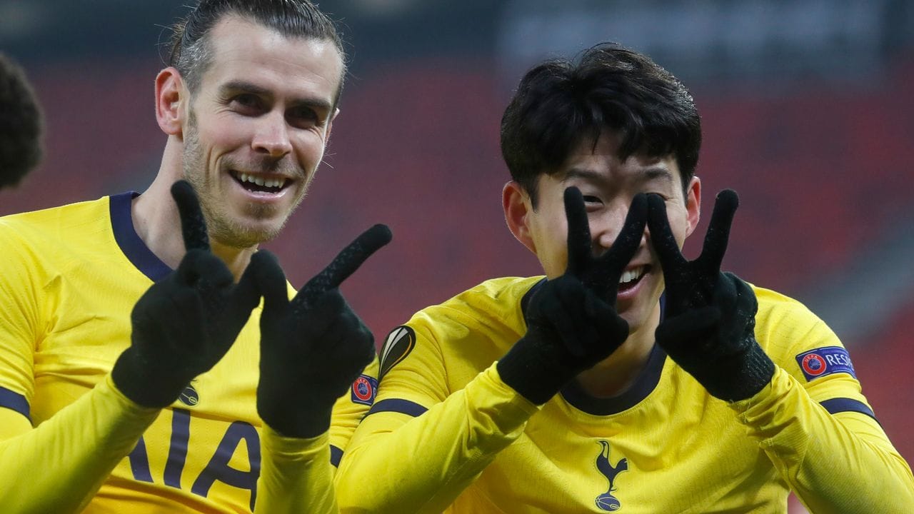 Heung-Min Son (r) und Gareth Bale legten mit ihren Toren den Grundstein zum Sieg von Tottenham Hotspur beim Wolfsberger AC. Heung-Min Son (r) und Gareth Bale legten mit ihren Toren den Grundstein zum Sieg von Tottenham Hotspur beim Wolfsberger AC.