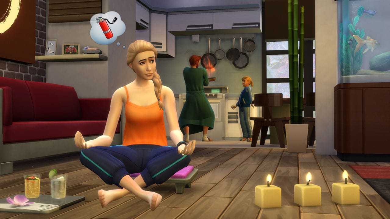 Yogastunde gefällig? Kann man seine Spielfiguren in "Die Sims" einfach machen lassen.