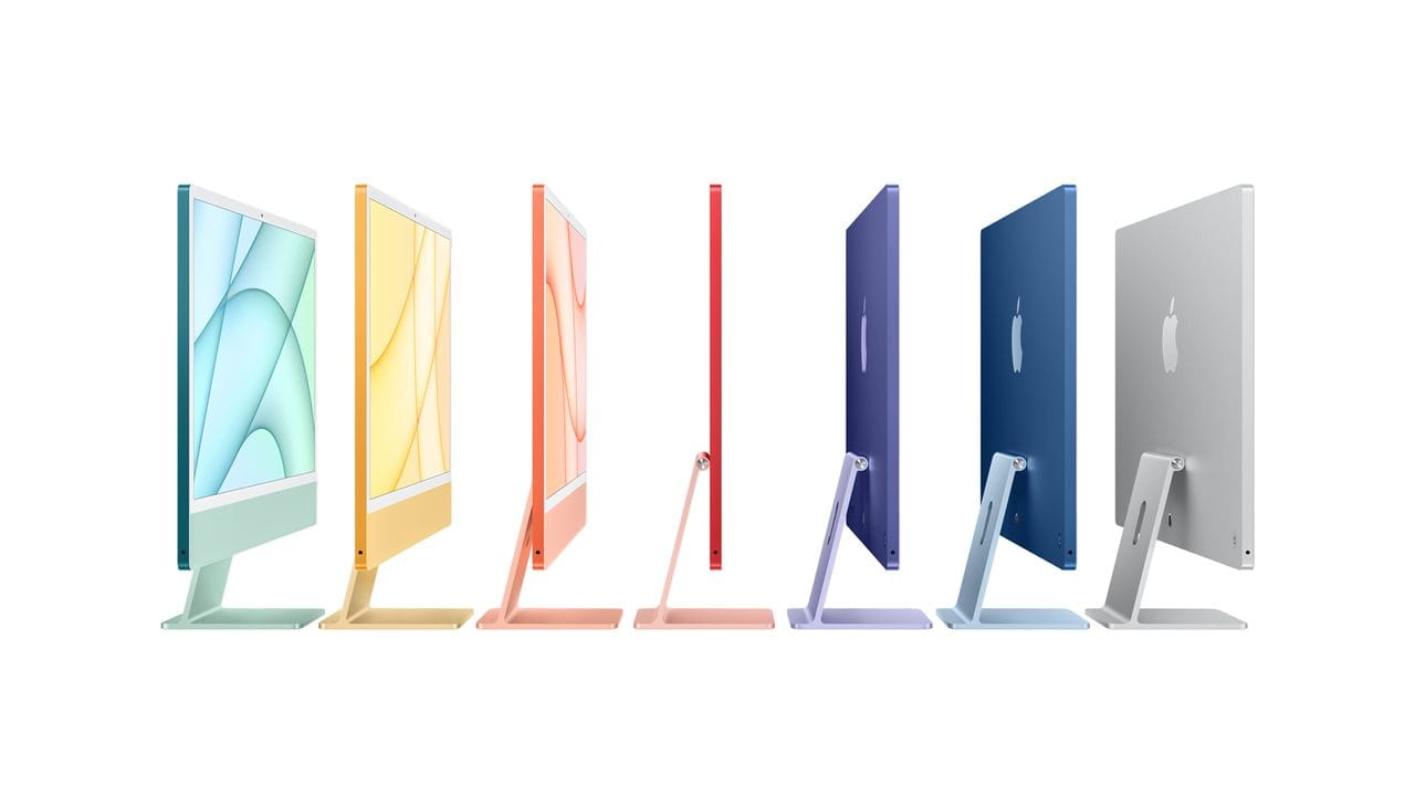Sieben Farben stehen beim neuen iMac zur Auswahl.