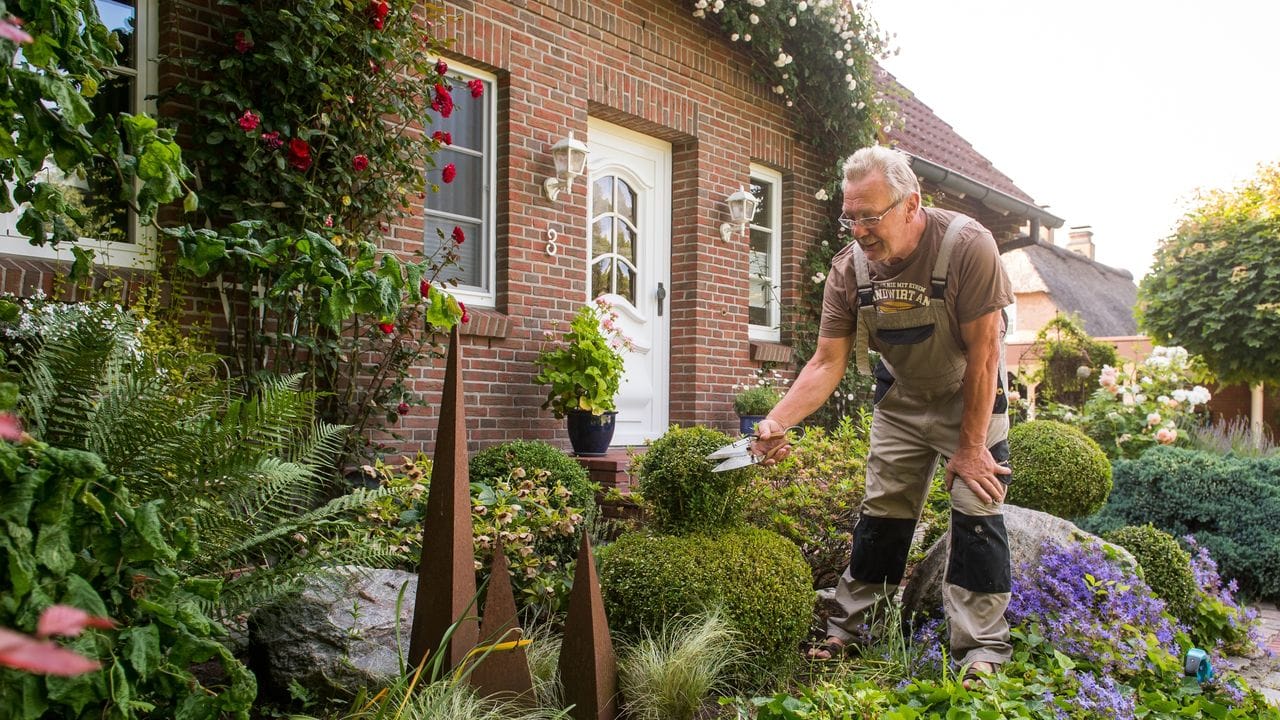 Wenig Platz im Vorgarten - und dennoch können Bewohner vor ihrem Haus eine grüne Oase schaffen.