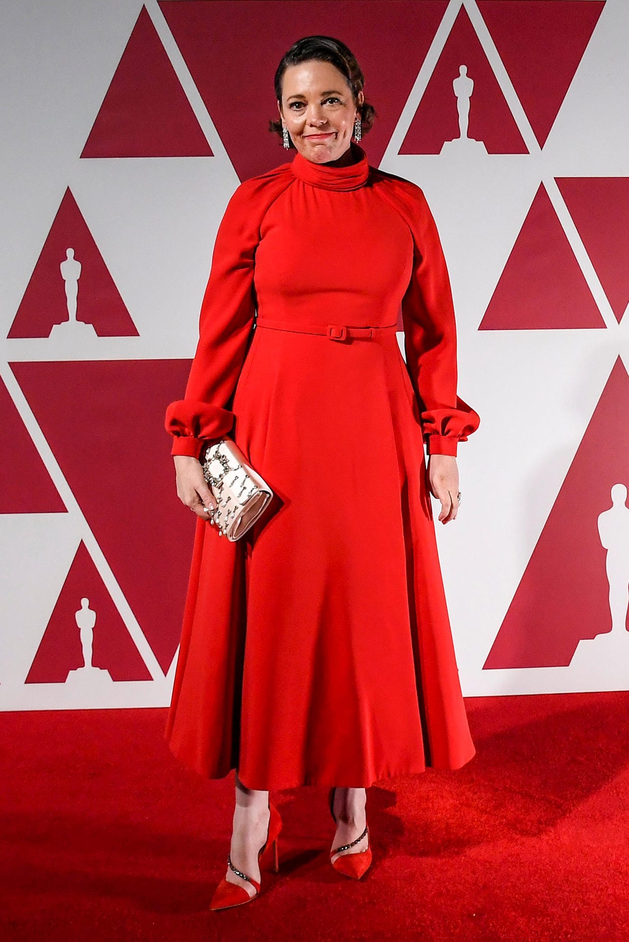 Olivia Colman beim Oscar-Event in London: Sie war als beste Nebendarstellerin in "The Father" nominiert.