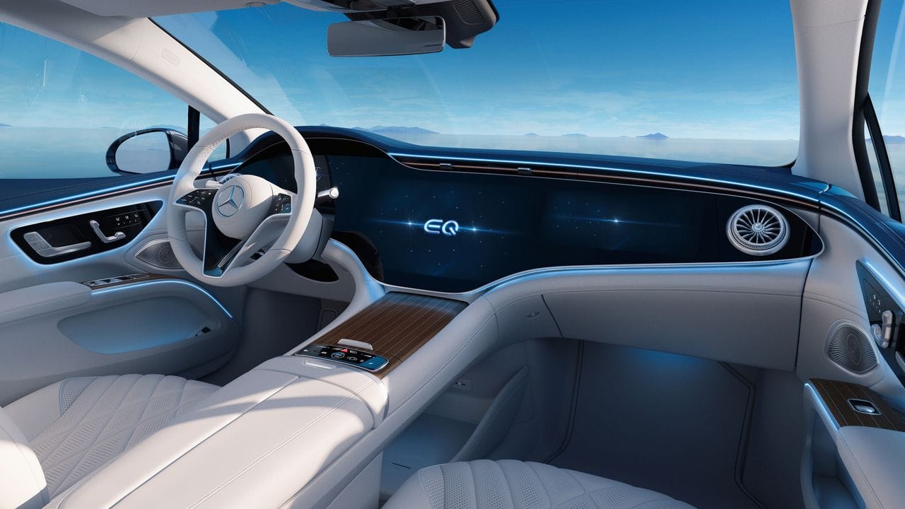 Den Innenraum vom neuen Mercedes EQS versorgt eine besonders leistungsstarke Klimaanlage mit möglichst sauberer Luft.