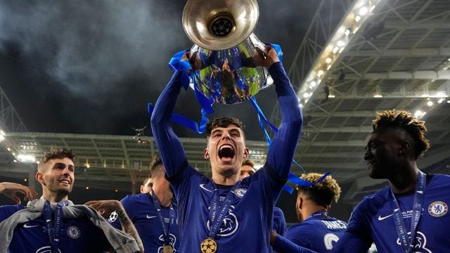 Kai Havertz fluchte vor Glück nach dem Champions-League-Sieg.