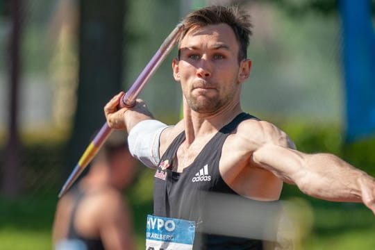 Niklas Kaul beim Speerwurf in Götzis.