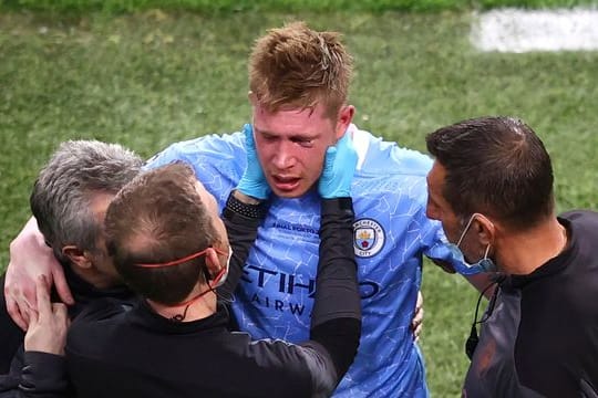 Kevin De Bruyne verletzte sich im Champions-League-Finale.