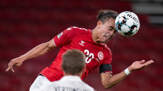 Der Däne Yussuf Poulsen in Aktion.