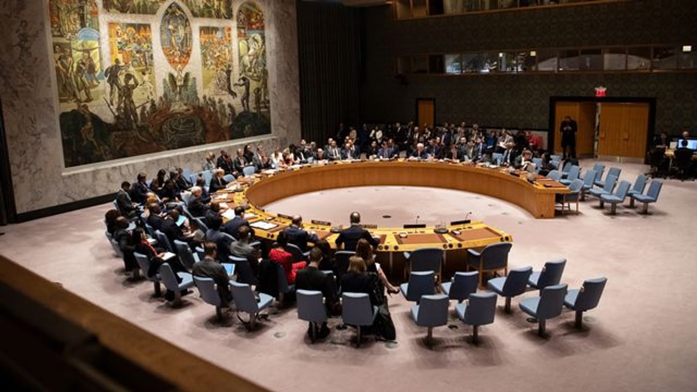 Blick auf eine Sitzung des Sicherheitsrates der Vereinten Nationen (Archiv).