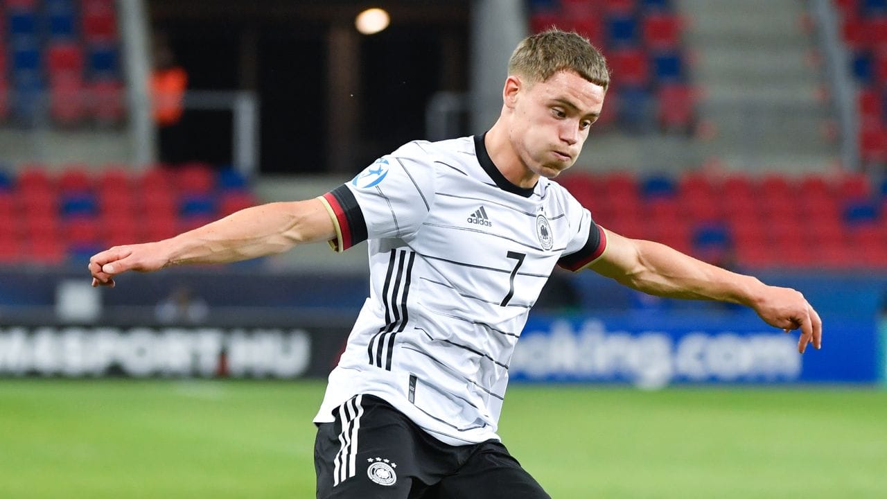 Florian Wirtz hat beide Tore für die deutsche U21 gegen die Niederlande erzielt. Florian Wirtz hat beide Tore für die deutsche U21 gegen die Niederlande erzielt.