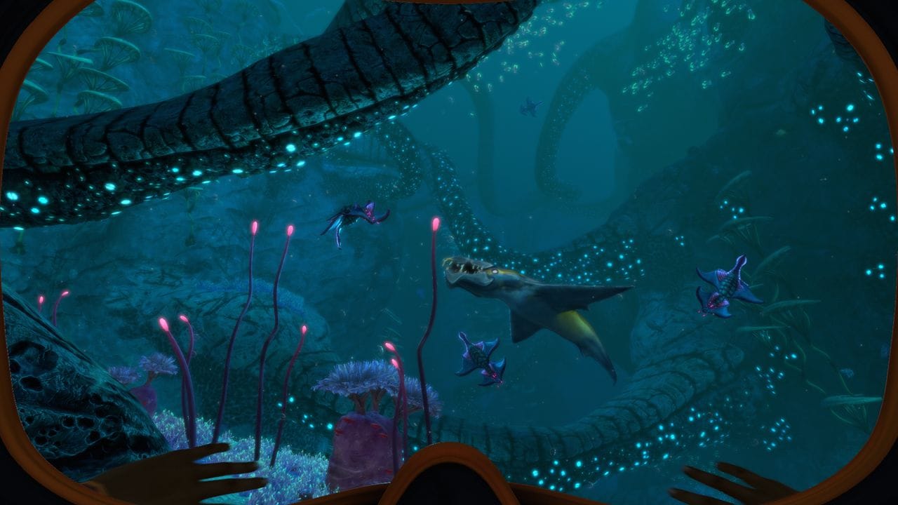 Auf Spielerinnen und Spieler von "Subnautica: Below Zero" warten riesige Unterwasserwelten mit netten und unfreundlichen Bewohnern.