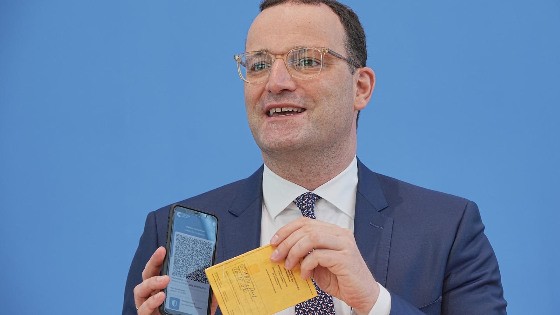 Jens Spahn: Der Gesundheitsminister spricht über den digitalen Impfpass.