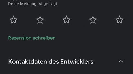 So sieht die richtige App im Google Play Store aus.