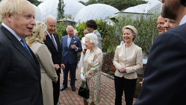 Royaler Empfang: Die G7- und EU-Vertreter treffen sich mit Queen Elizabeth II. Royaler Empfang: Die G7- und EU-Vertreter treffen sich mit Queen Elizabeth II.