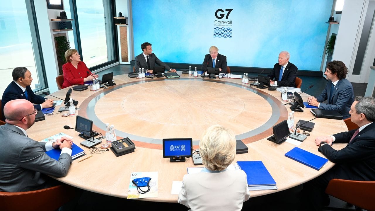 Die Staats- und Regierungschefs der G7-Länder sowie die Spitzen der EU beraten drei Tage lang im südwestenglischen Cornwall.