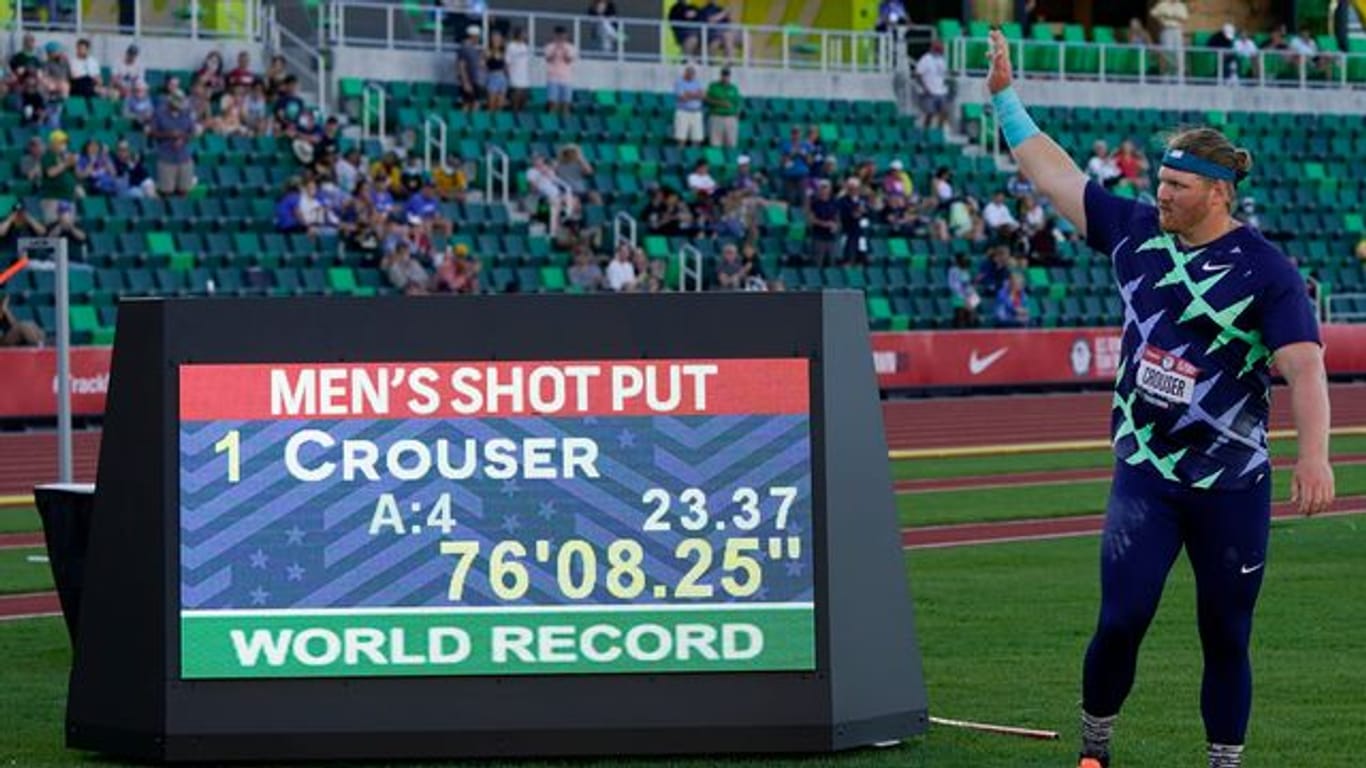 Weltrekordhalter im Kugelstoßen: Ryan Crouser.
