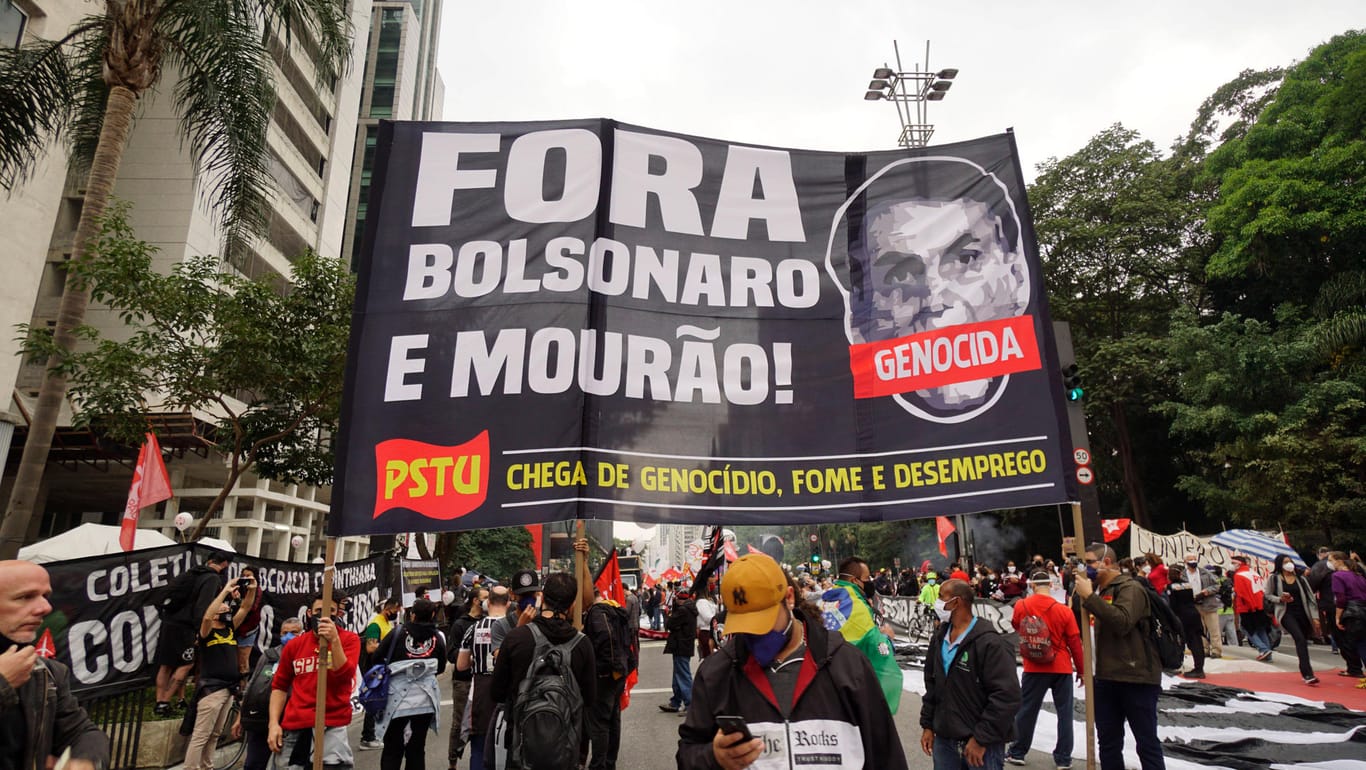 Proteste gegen Bolsonaro: Viele Brasilianer fordern den Rücktritt des Präsidenten.