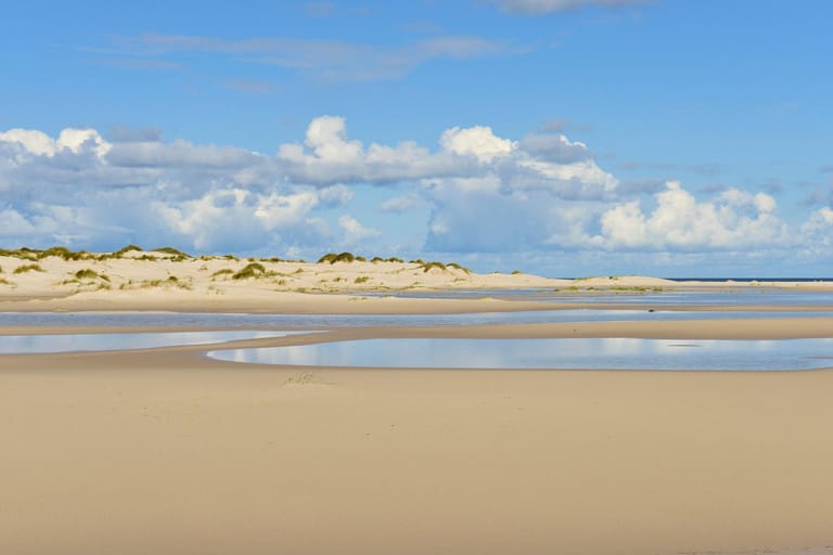 Der Kniepsand auf Amrum ist an der breitesten Stelle eineinhalb Kilometer breit.