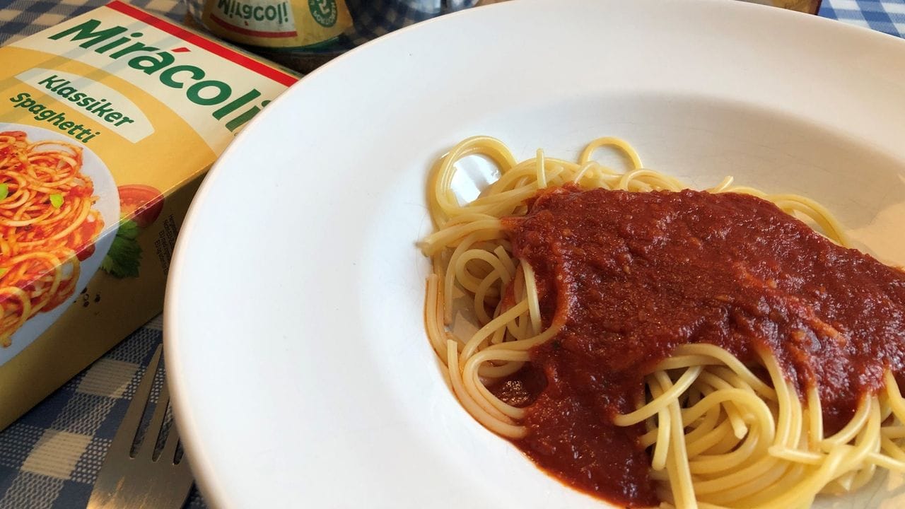 Ein Miracoli-Nudelgericht. Ein Miracoli-Nudelgericht.