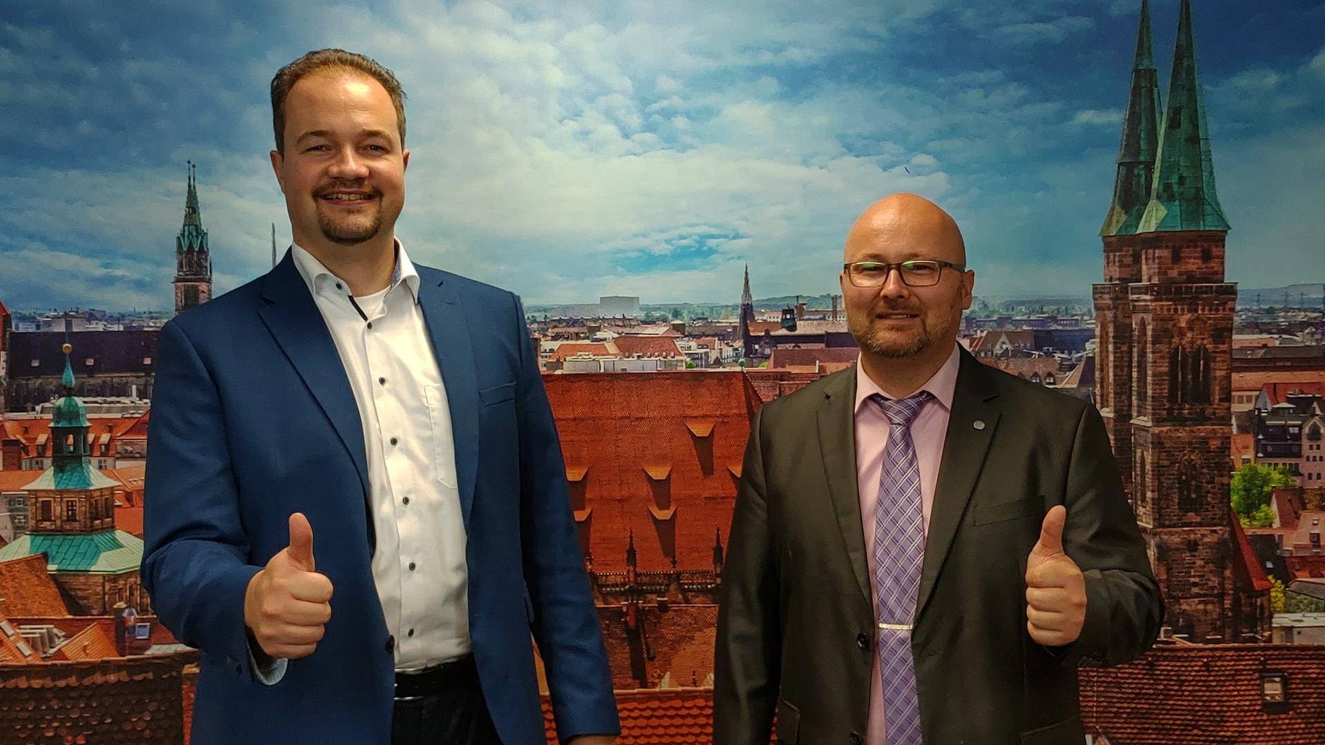 Matthias Vogler (rechts) neben seinem AfD-Parteikollegen Martin Sichert (Archivbild).