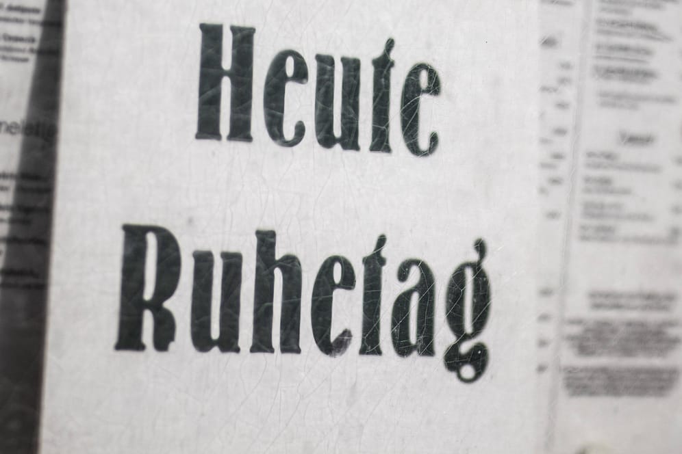 "Heute Ruhetag": Der Sonntag gilt in Deutschland als Ruhetag.