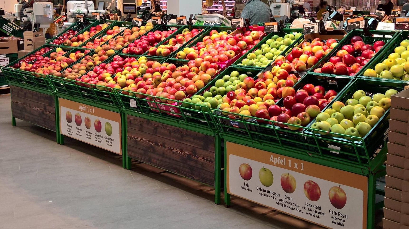 Äpfel: Wer besonders Äpfel mit möglichst wenig Amygdalin in den Kernen kaufen will, sollte laut einer Studie aus Großbritannien zu Braeburn greifen.