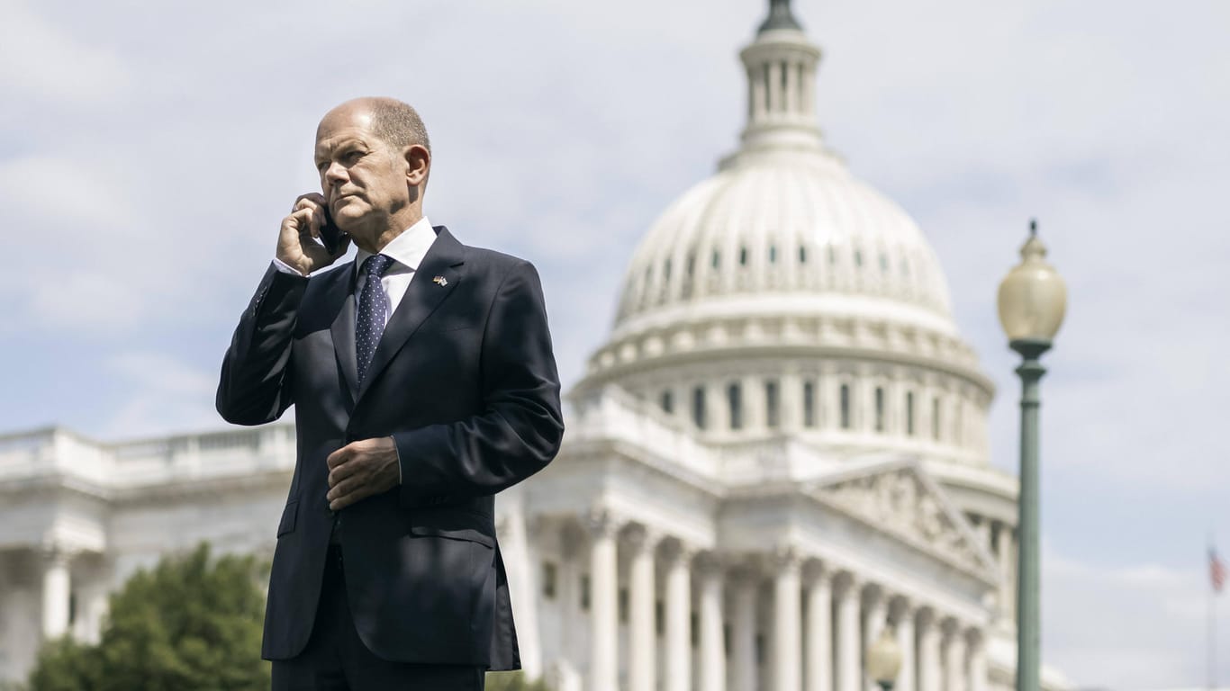 Auf USA-Reise: Finanzminister Olaf Scholz weilt zu Verhandlungen in Washington D.C.