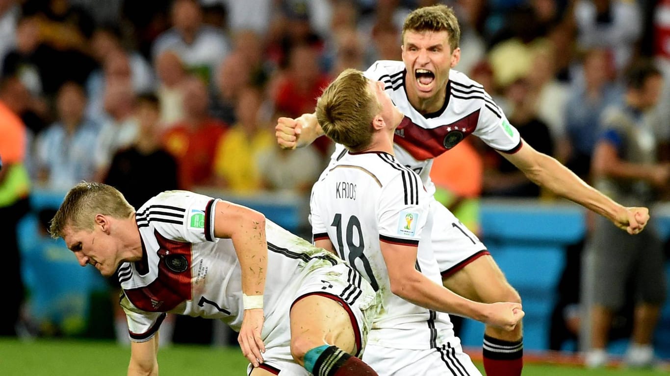 Toni Kroos (m.) jubelt über den Finalsieg bei der WM 2014.