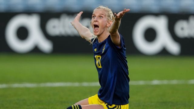 Schwedens Sofia Jakobsson gestikuliert