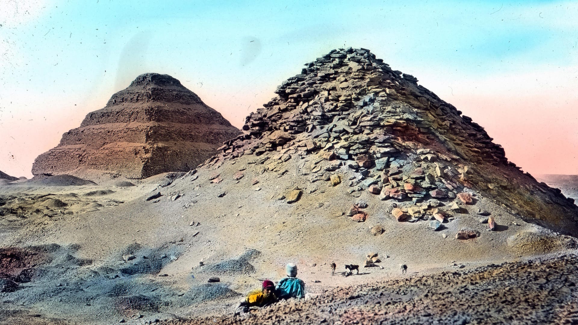 Stufenpyramide des Djoser (l.): Imhotep errichte einst dieses Wunder der Architekturgeschichte.