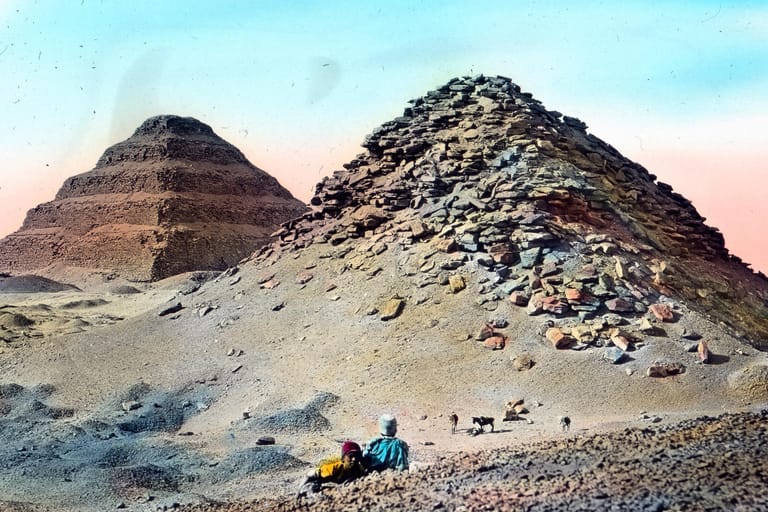 Stufenpyramide des Djoser (l.): Imhotep errichte einst dieses Wunder der Architekturgeschichte.