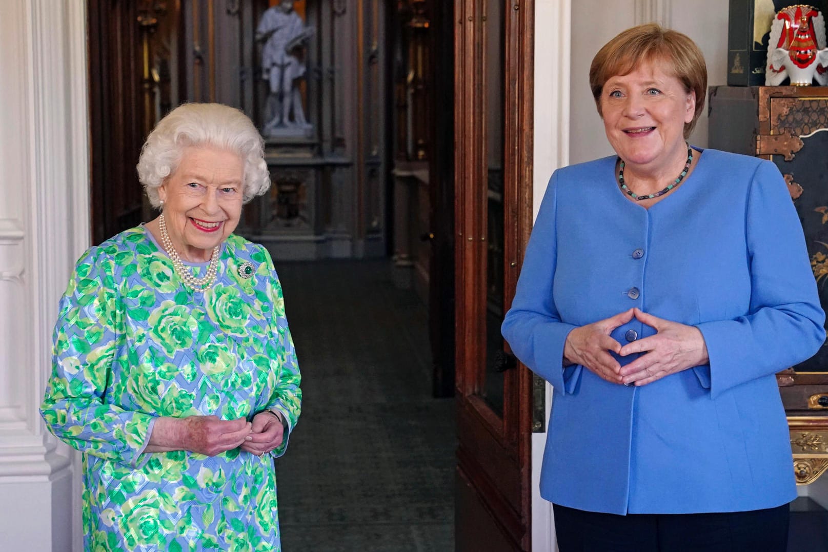 Queen Elizabeth II. und Angela Merkel: Die Bundeskanzlerin wurde bereits zum dritten Mal von der britischen Königin empfangen.