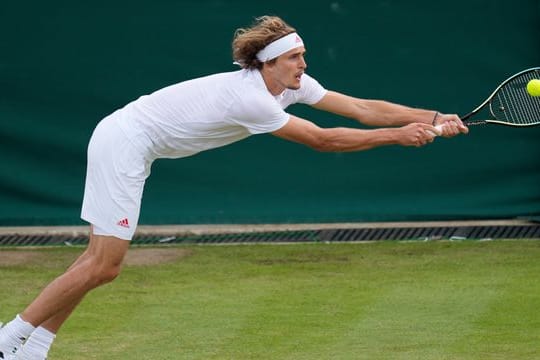 Steht im Achtelfinale: Alexander Zverev in Aktion.
