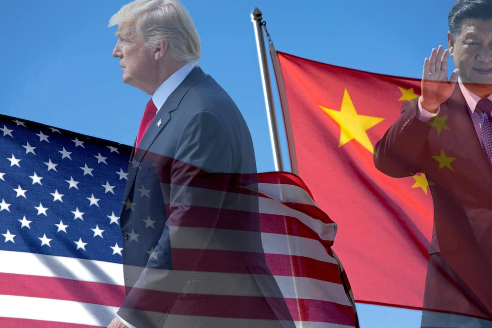 Donald Trump und Xi Jinping (Archivbild/Montage): "Während der Regierungszeit von Donald Trump ist die Wahrscheinlichkeit für Handelskriege weltweit deutlich gestiegen", sagt ein Experte.
