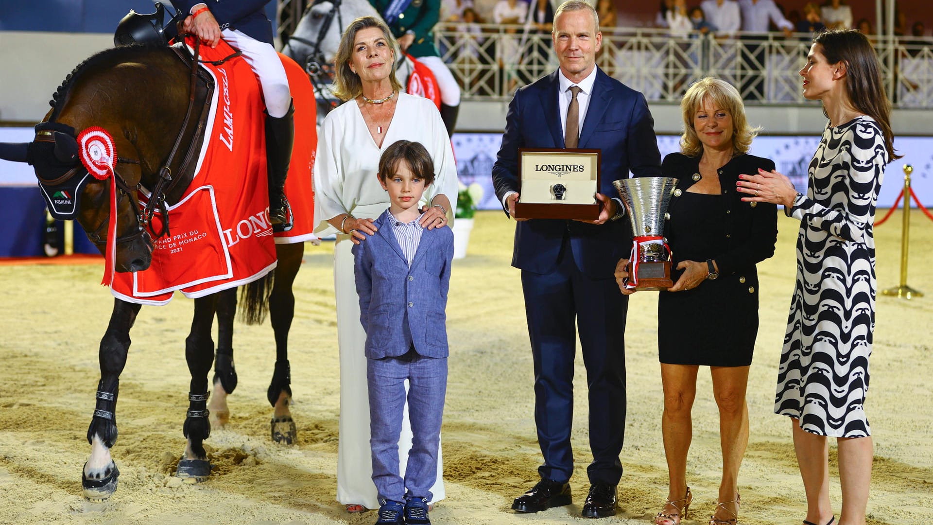 Caroline von Hannover mit Tochter Charlotte Casiraghi und deren Sohn Raphael Elmaleh beim Reitturnier in Monte-Carlo