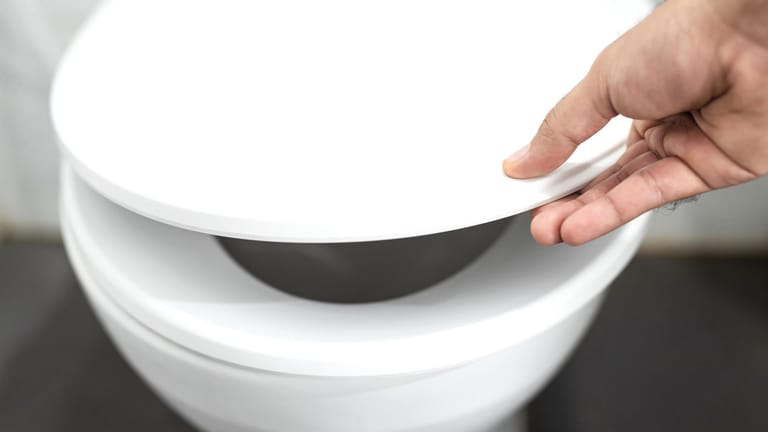 Optik: Ein schlichter und weißer Toilettensitz wirkt hygienisch und unaufdringlich.