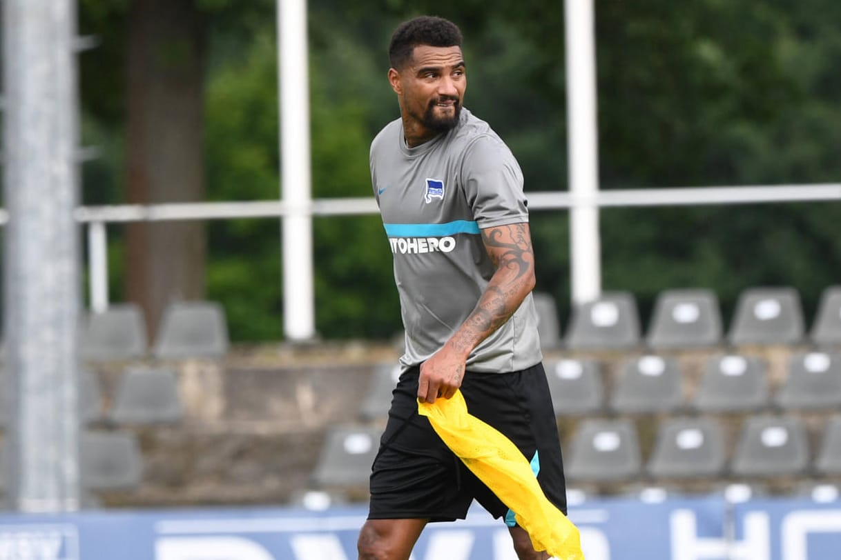 Kevin-Prince Boateng im Hertha-Trainingslager in Neuruppin.