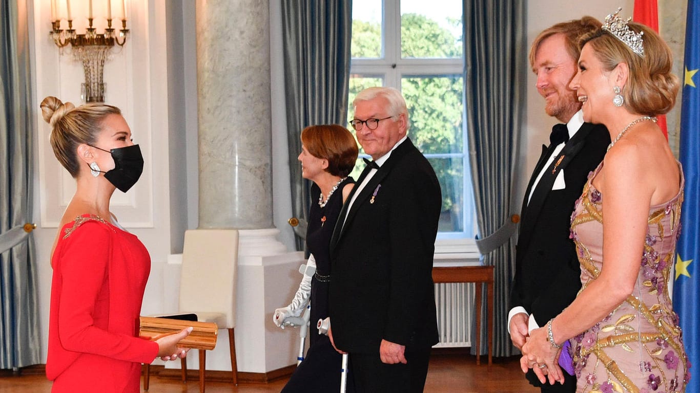 Auch Moderatorin Sylvie Meis wurde zum Staatsbankett eingeladen. Dort traf sie auf das niederländische Königspaar.