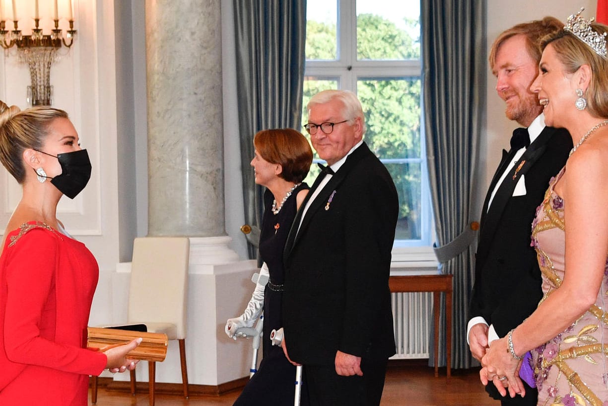 Auch Moderatorin Sylvie Meis wurde zum Staatsbankett eingeladen. Dort traf sie auf das niederländische Königspaar.