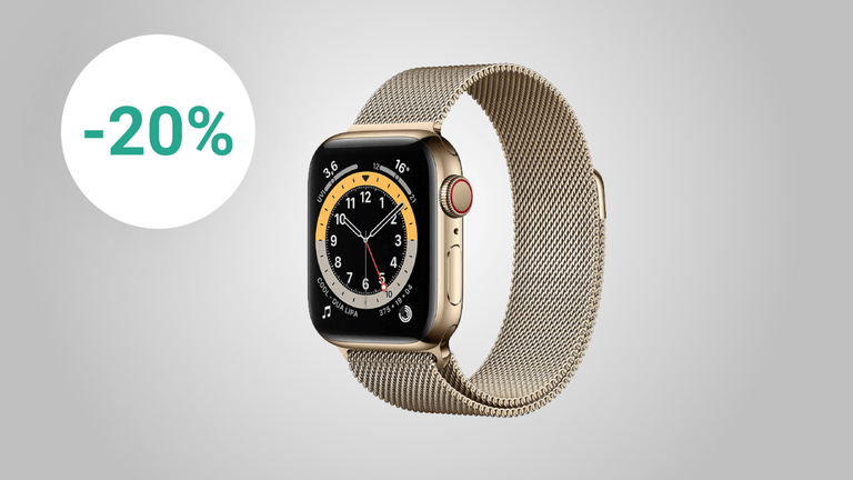 Deal-Highlight: Bei Amazon gibt es die goldene Apple Watch Series 6 zum historischen Tiefpreis.