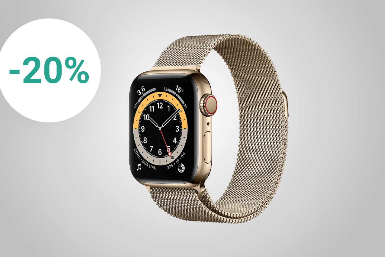 Deal-Highlight: Bei Amazon gibt es die goldene Apple Watch Series 6 zum historischen Tiefpreis.